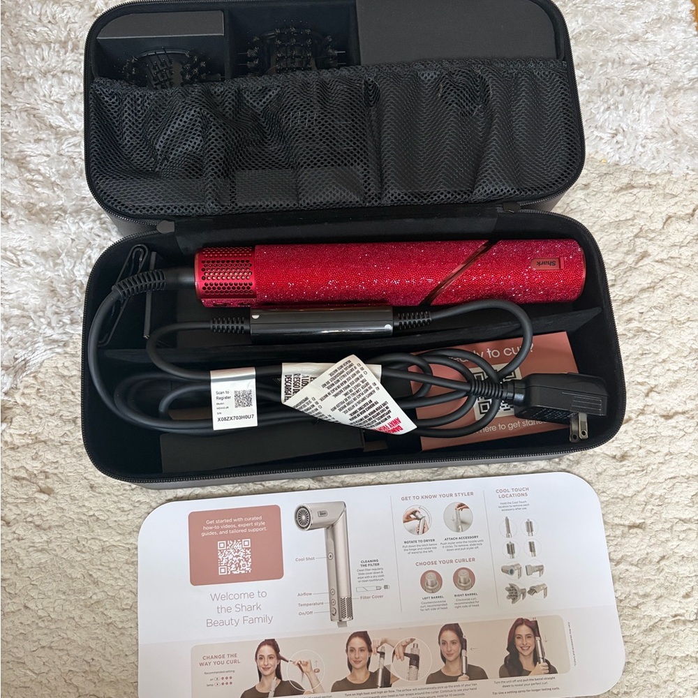 Red Glitter Hair Styling Set - Picture 4 of 5